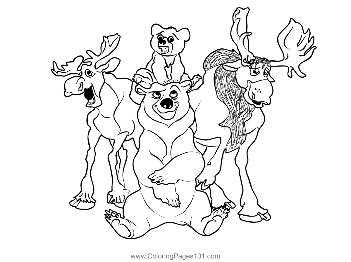 Brother Bear Coloring Pages 4