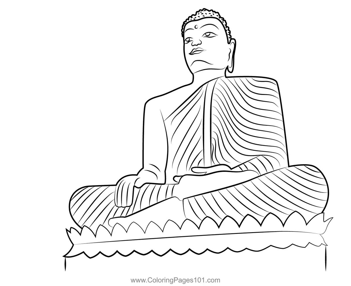 Buddhism Coloring Pages 4