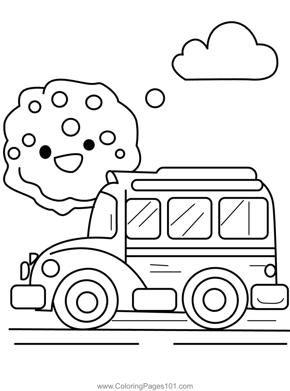 Buses Coloring Pages 1