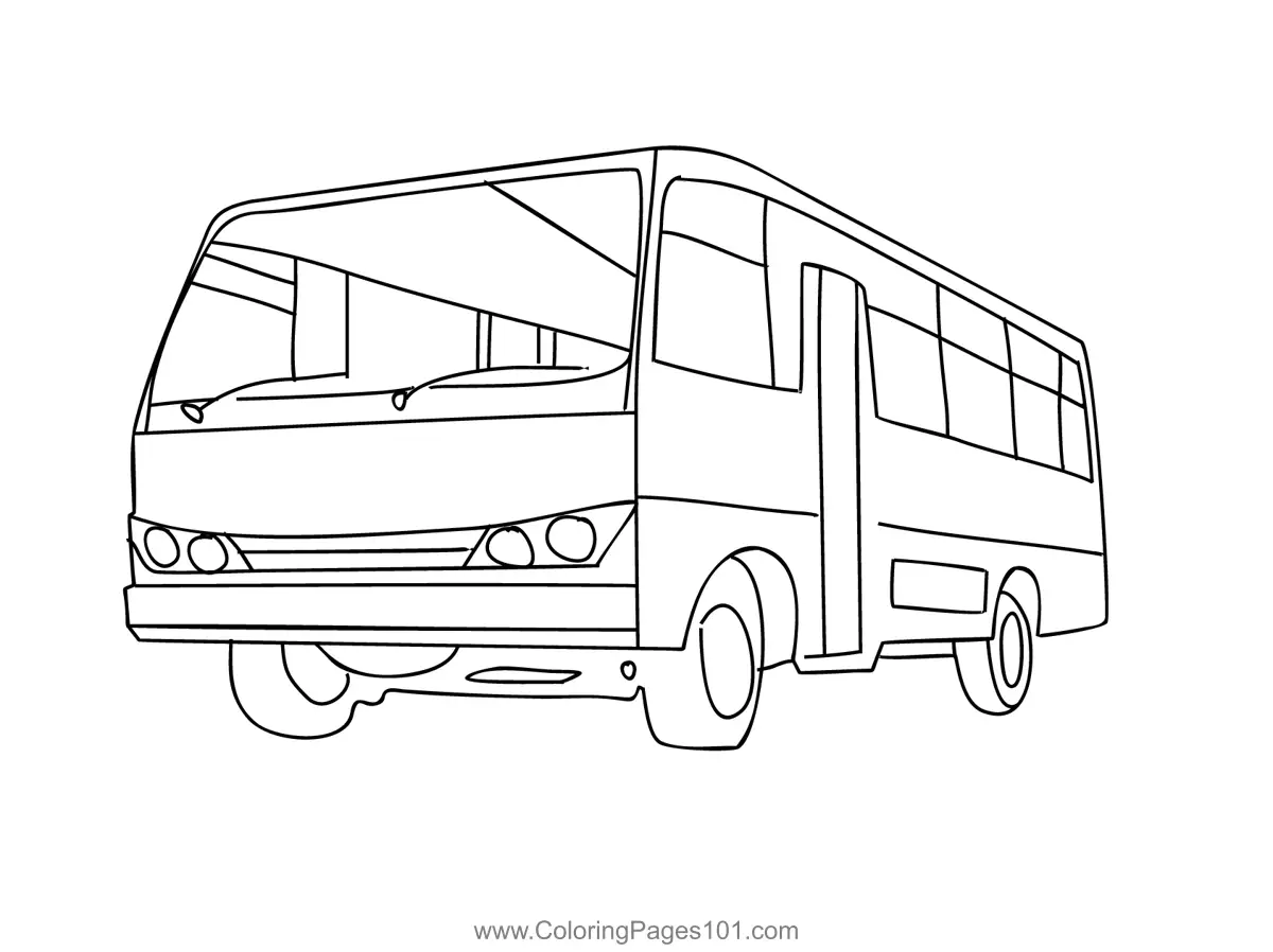Buses Coloring Pages 2