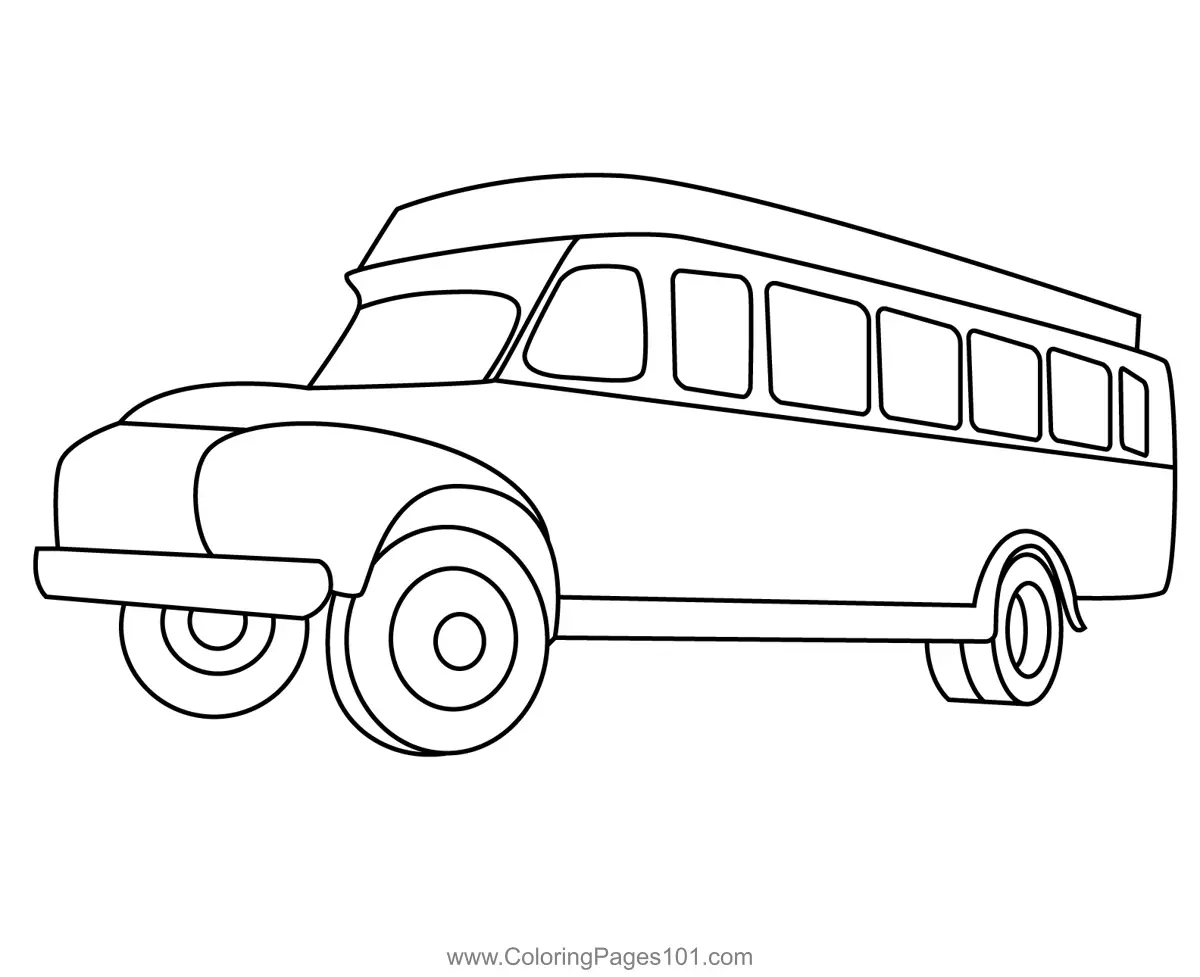 Buses Coloring Pages 7