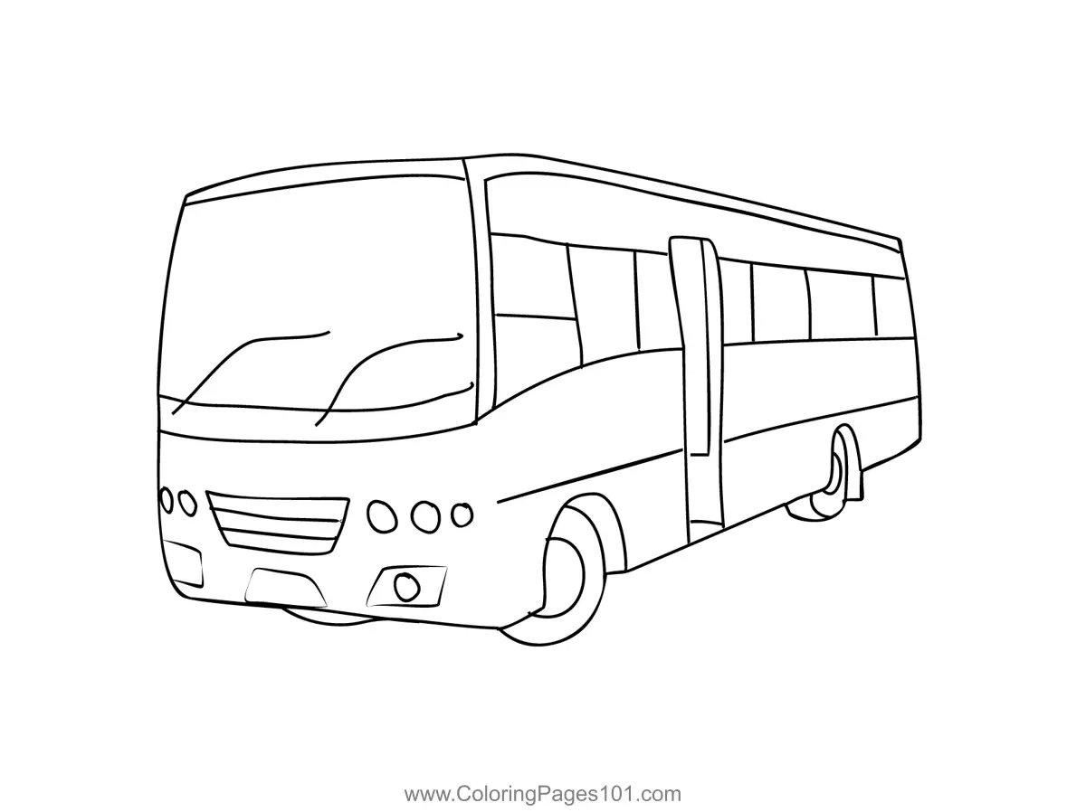 Buses Coloring Pages 8