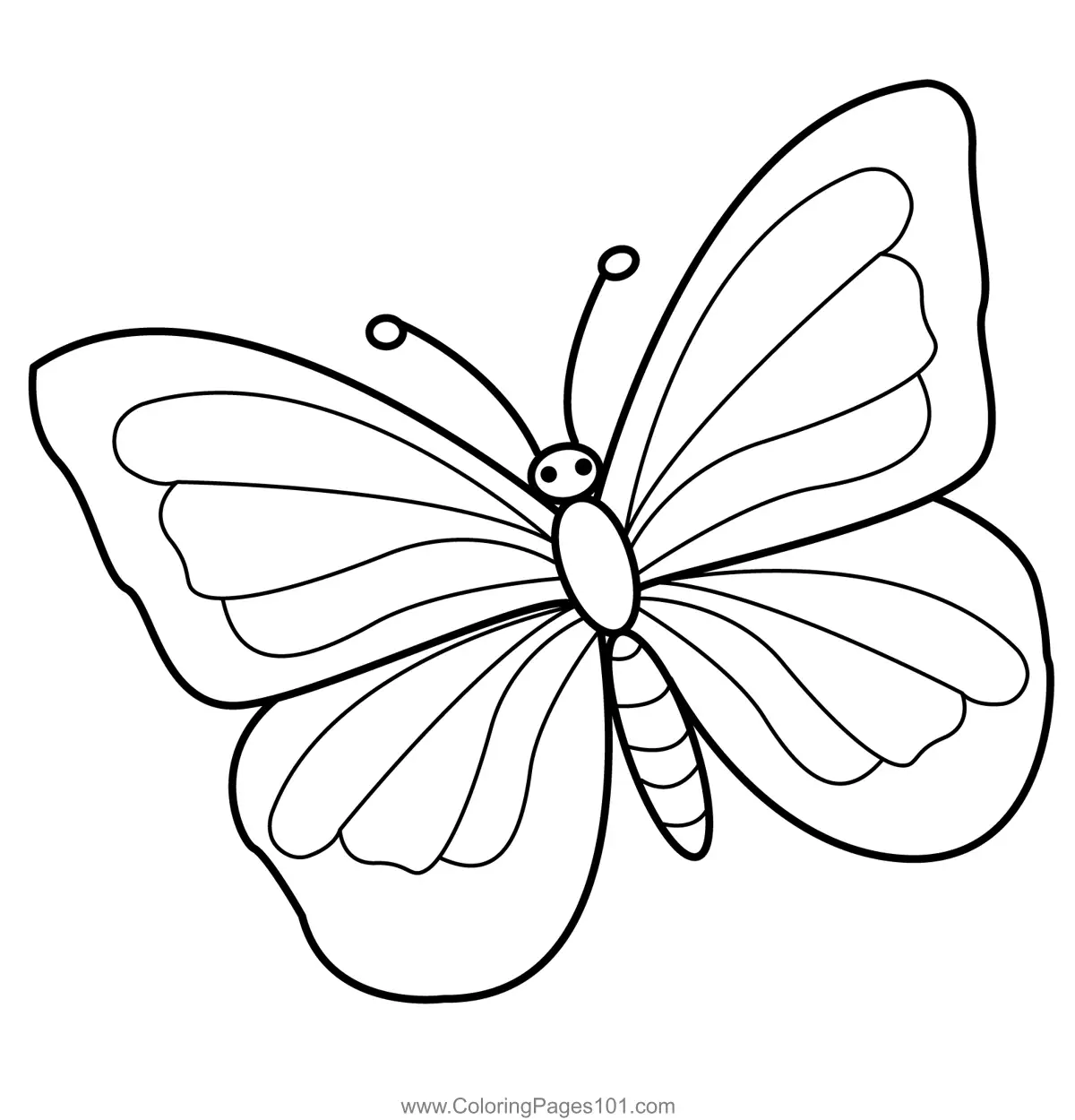 Butterflies Coloring Pages 2