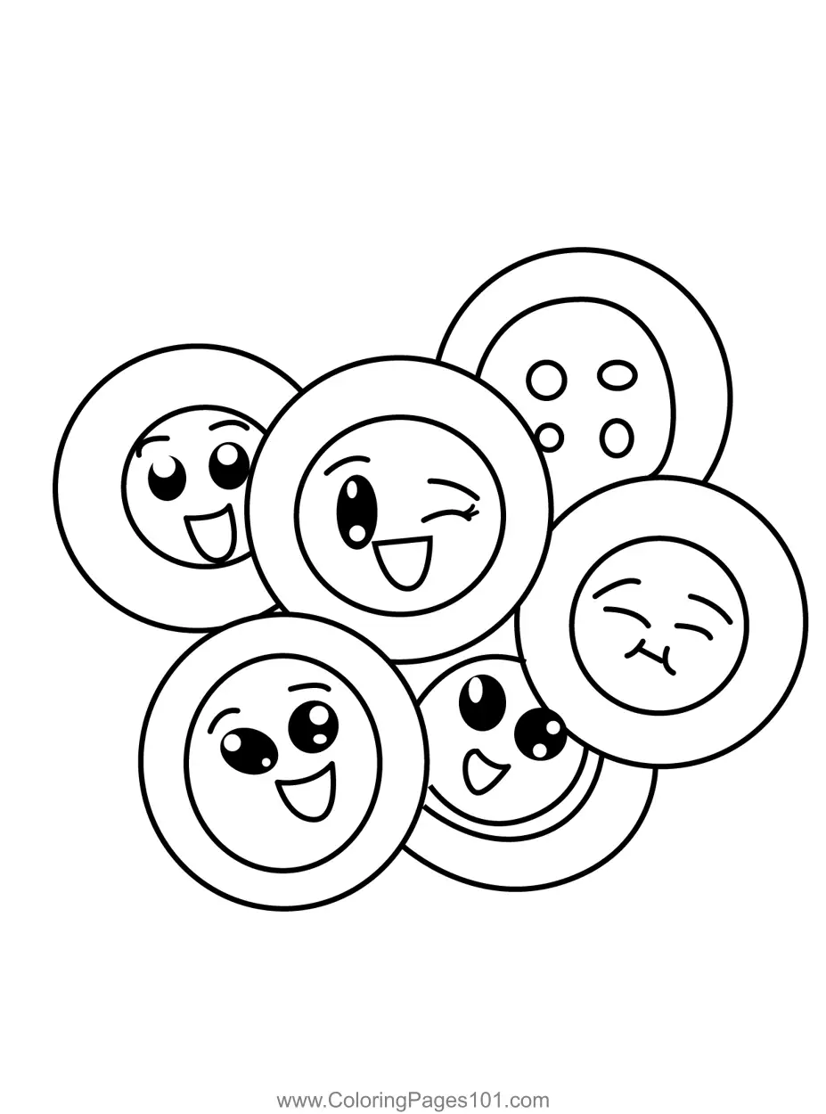Buttons Coloring Pages 2