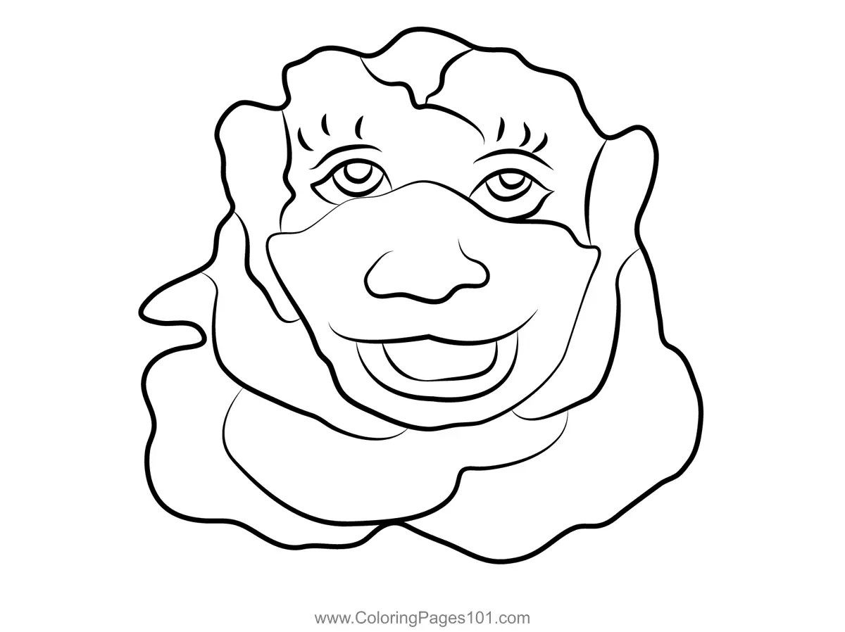 Cabbage Coloring Pages 1
