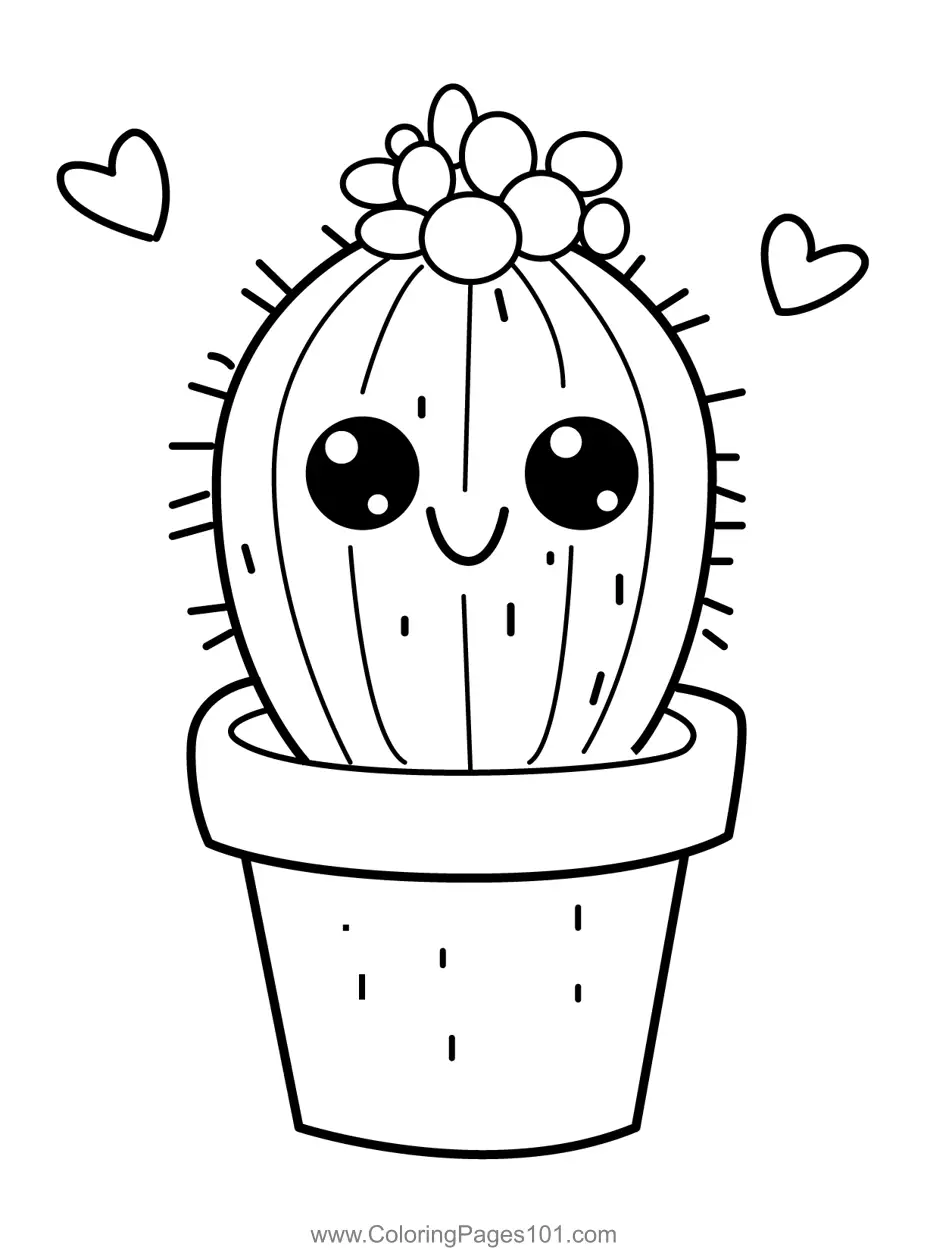 Cactus Coloring Pages 1