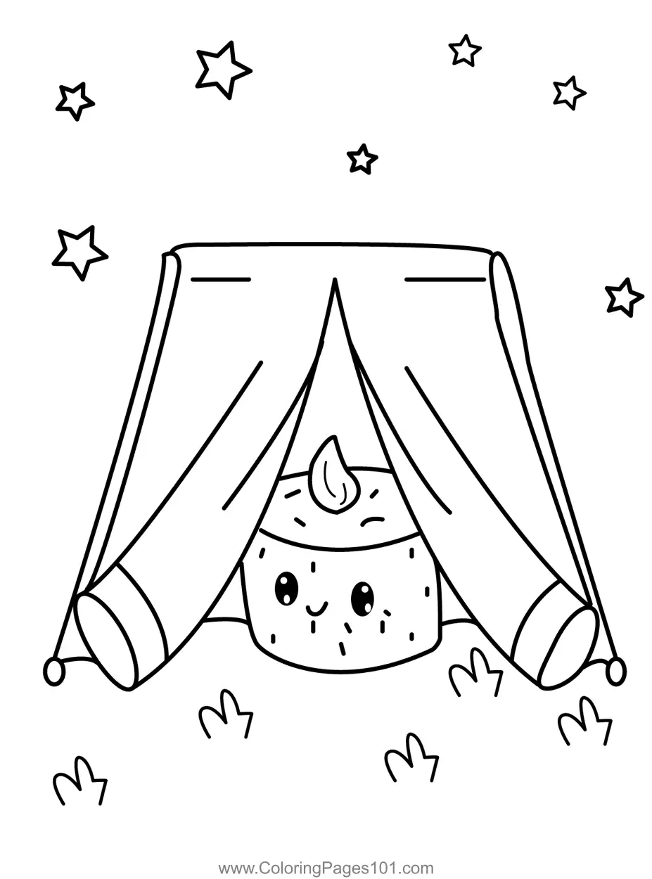 Camping Coloring Pages 4