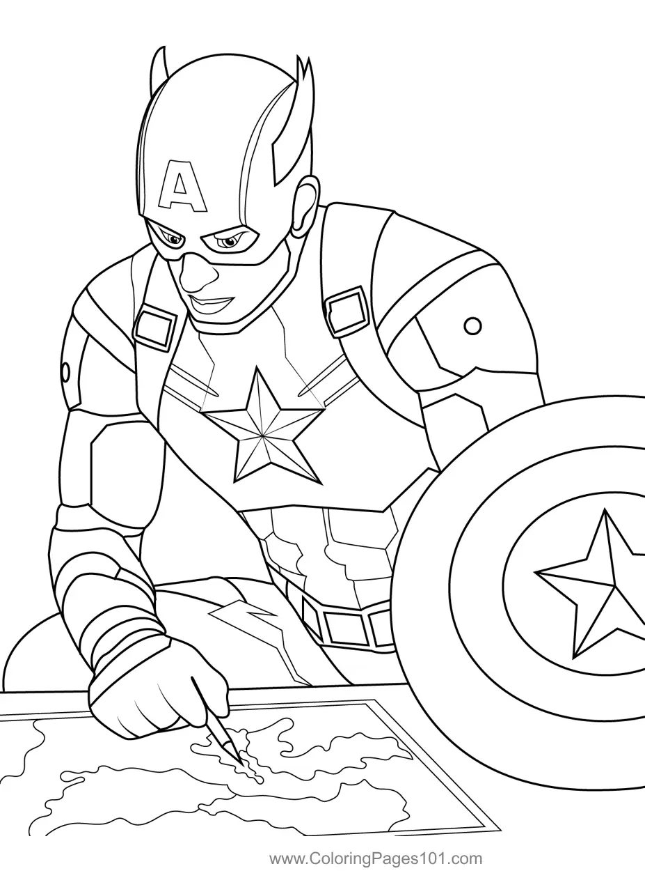 Captain America Coloring Pages 11