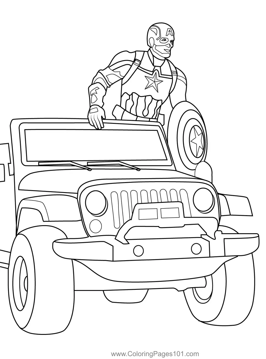 Captain America Coloring Pages 3