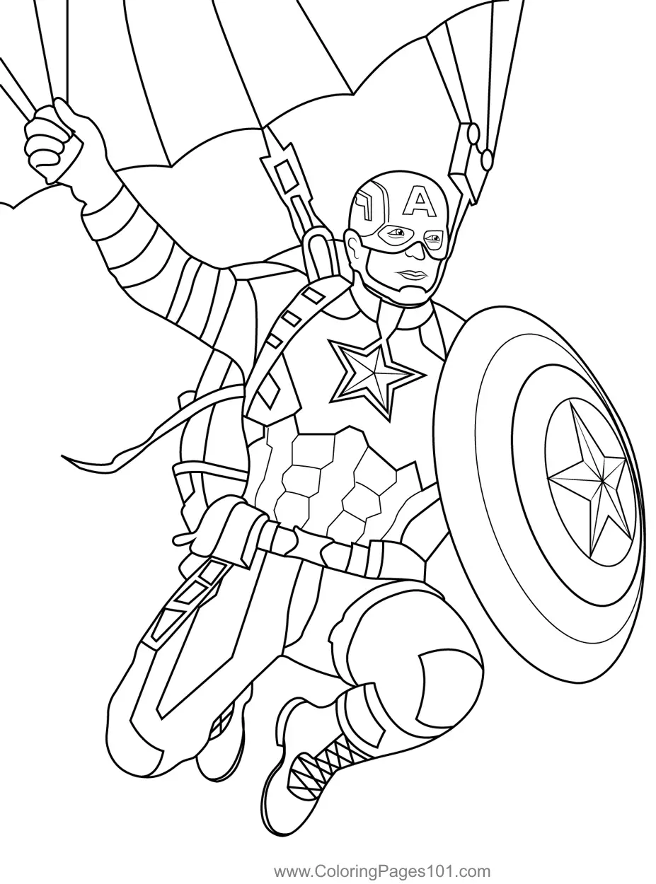 Captain America Coloring Pages 8