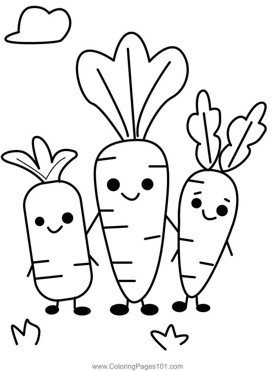 Carrots Coloring Pages 8