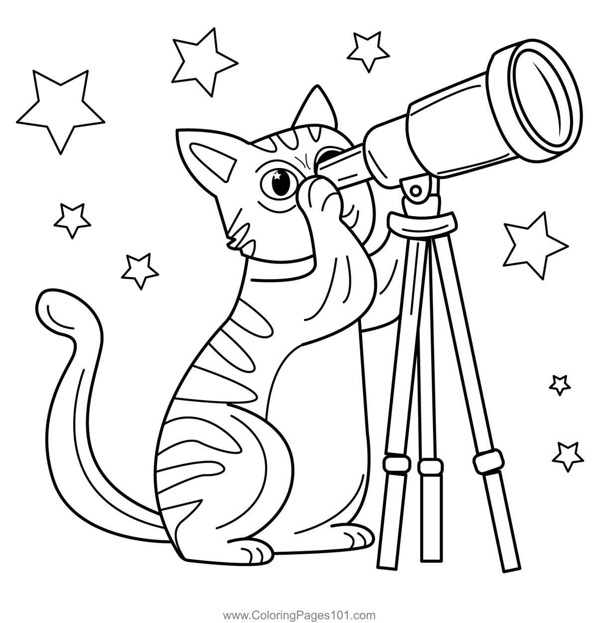 Cat Coloring Pages 11