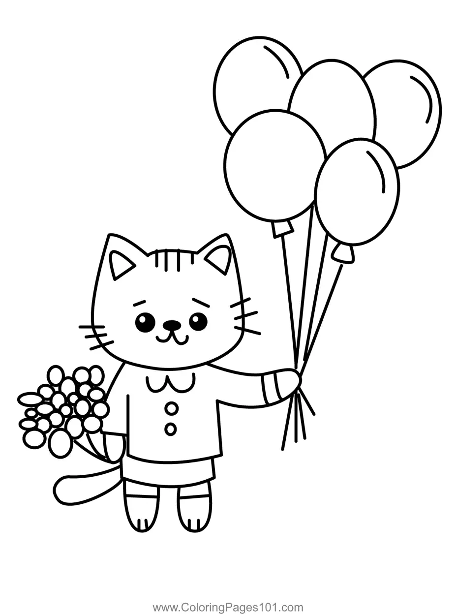 Cat Coloring Pages 7