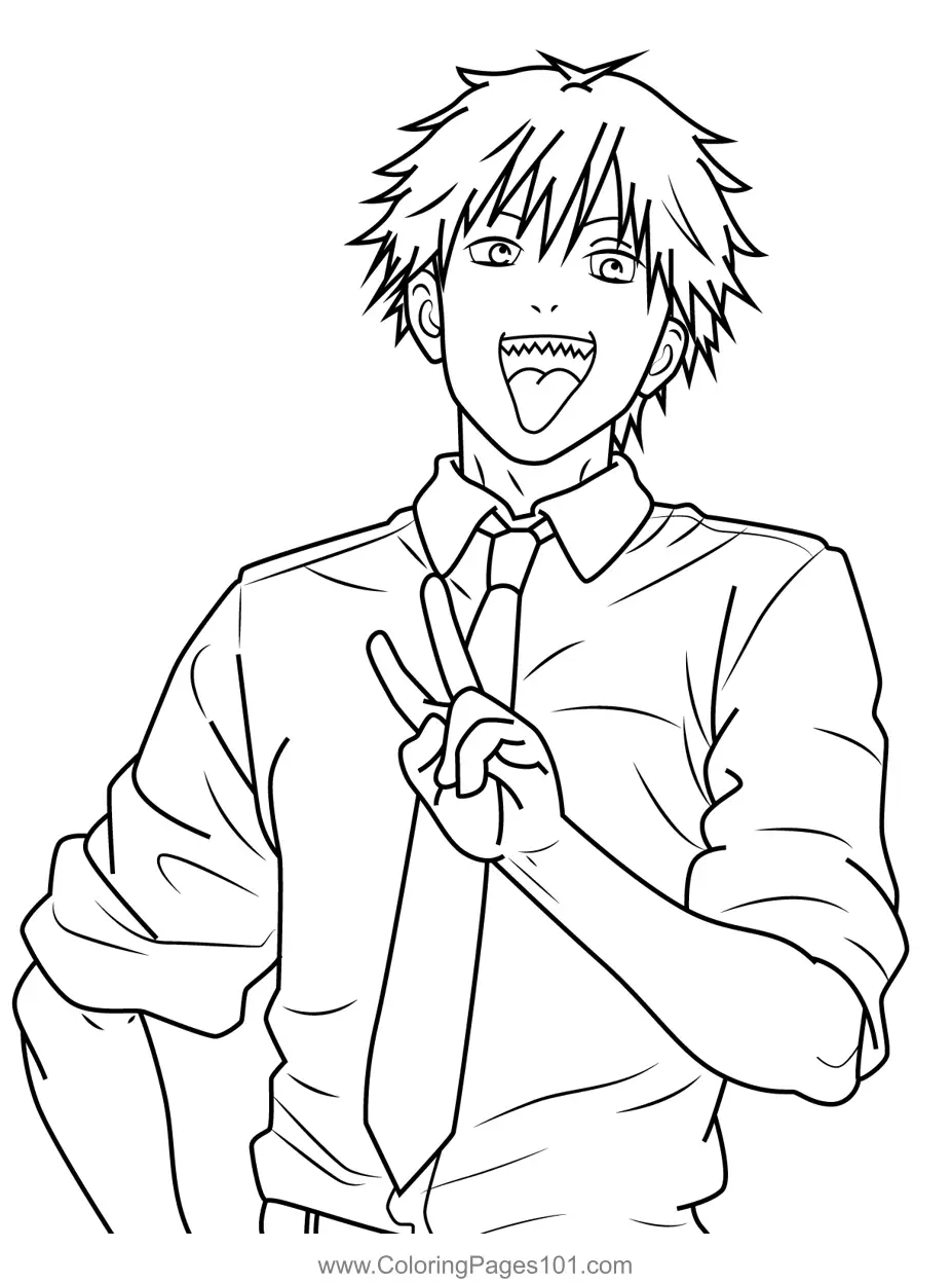 Chainsaw Man Coloring Pages 10
