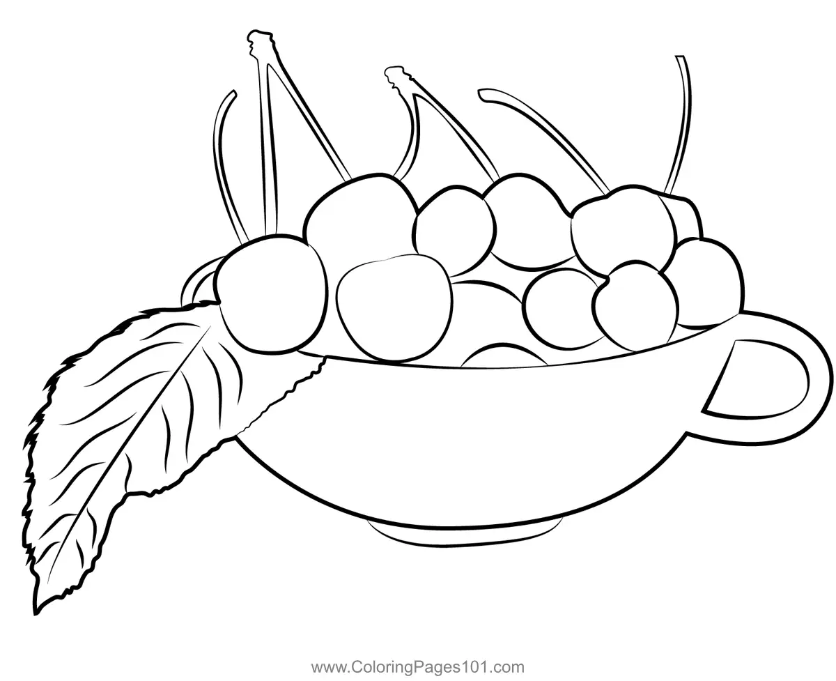Cherry Coloring Pages