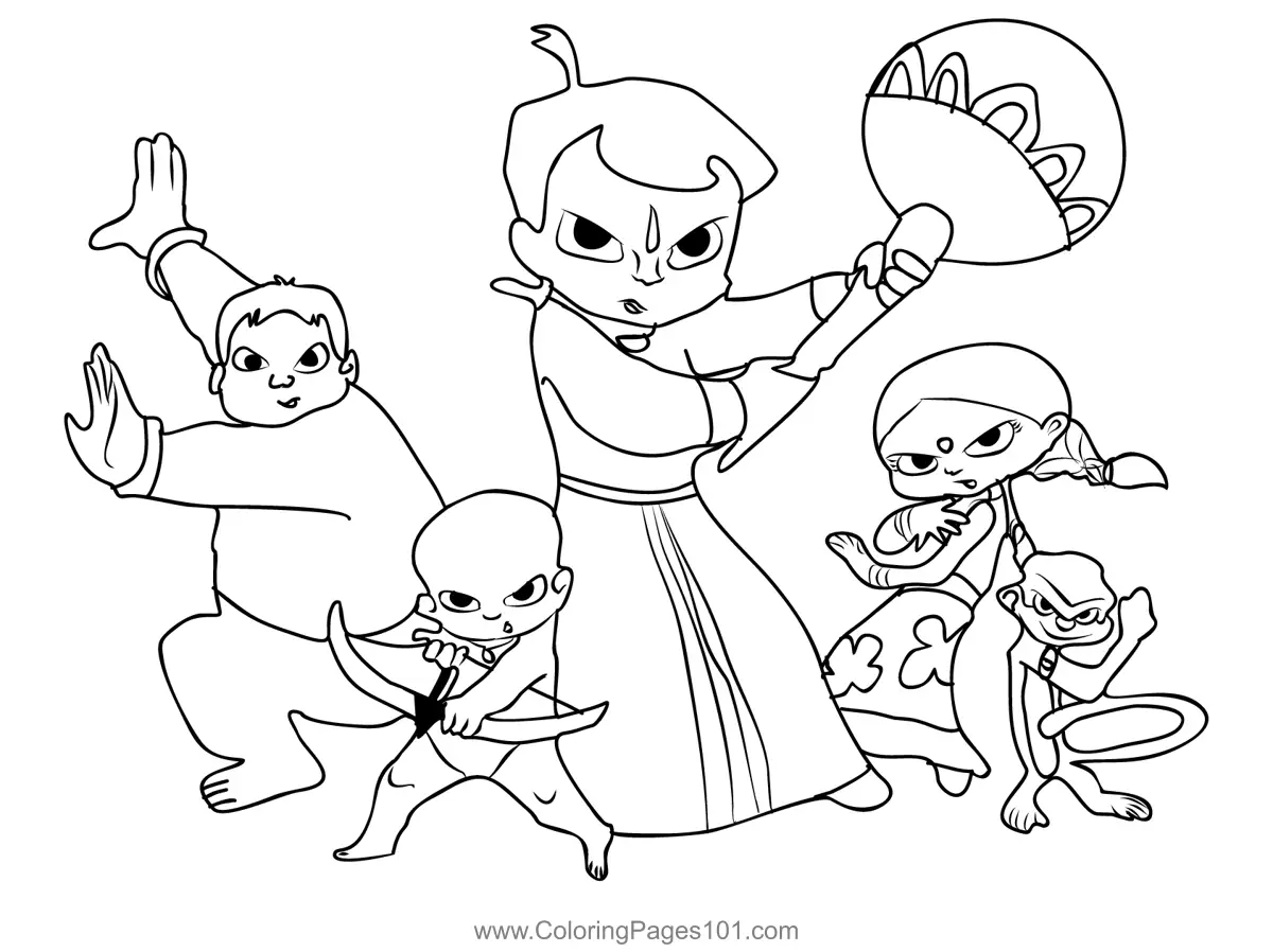 Chhota Bheem Coloring Pages 9