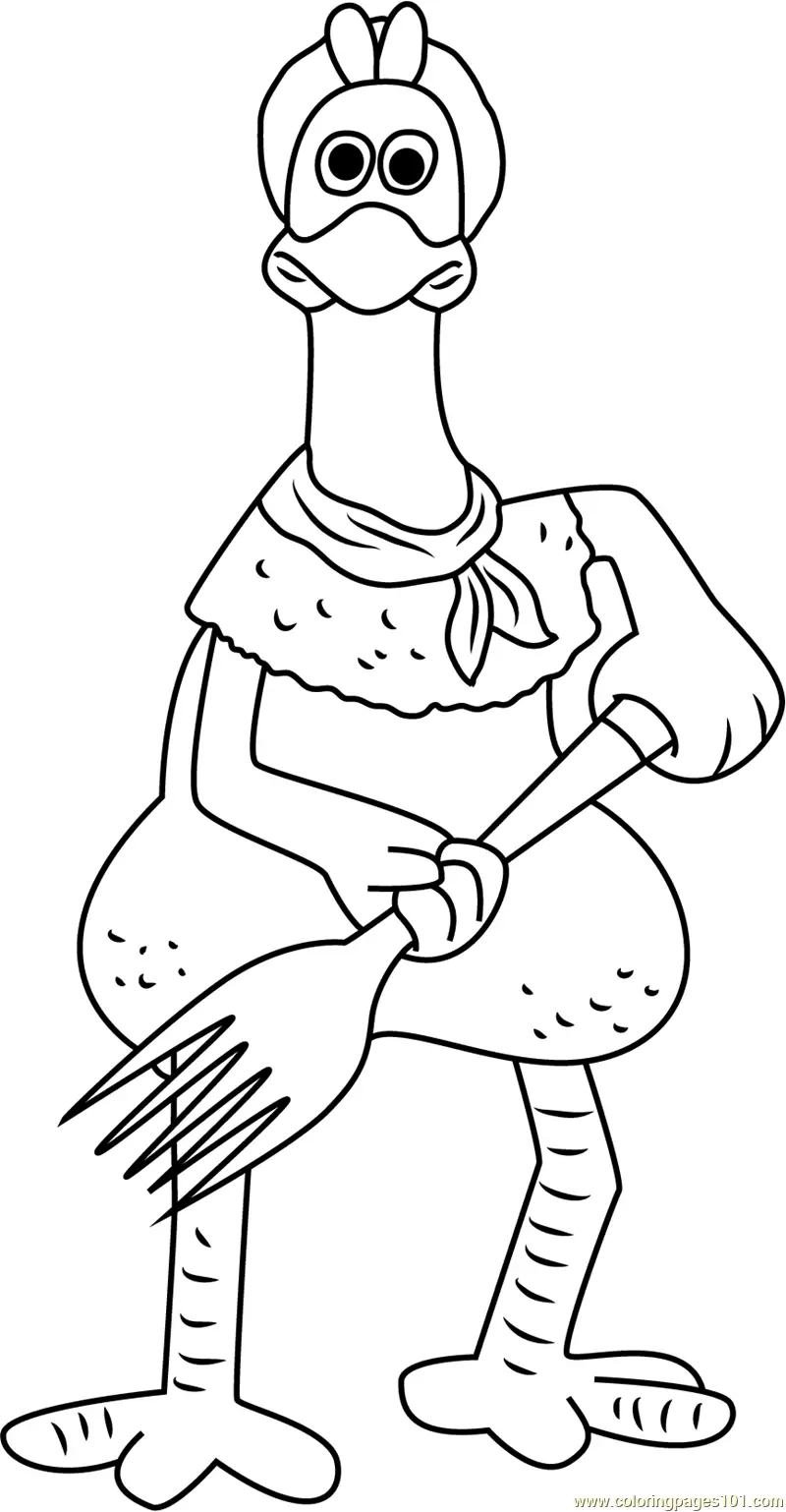 Chicken Run Coloring Pages 8