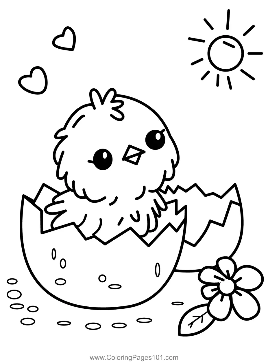 Chickens Coloring Pages 1