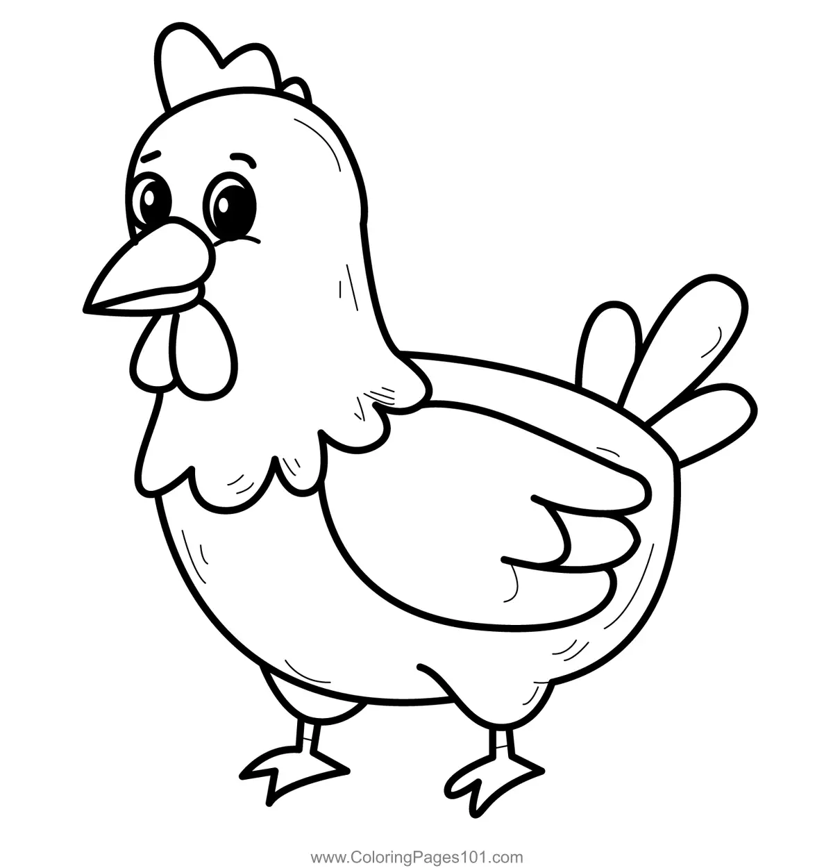 Chickens Coloring Pages 9