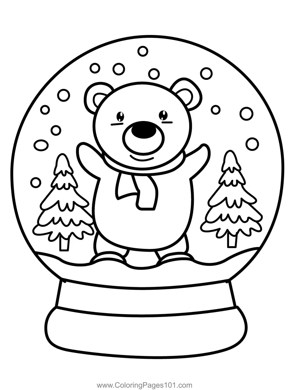 Christmas Animals Coloring Pages 1