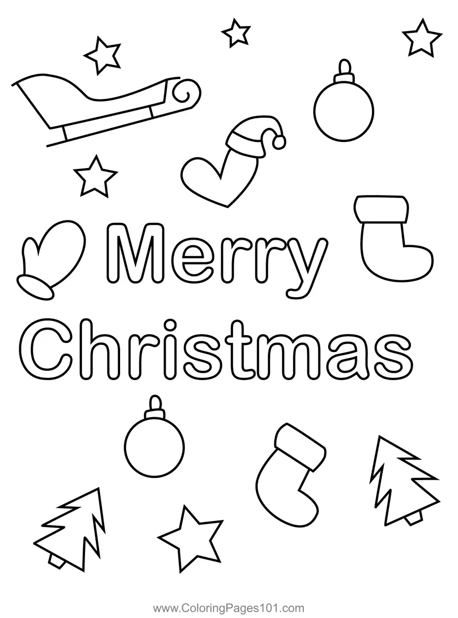 Christmas Decorations Coloring Pages 11