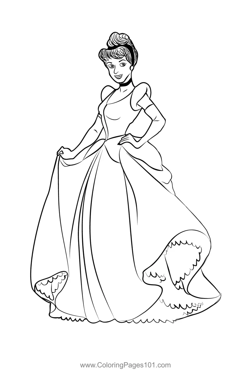Cinderella Coloring Pages 4