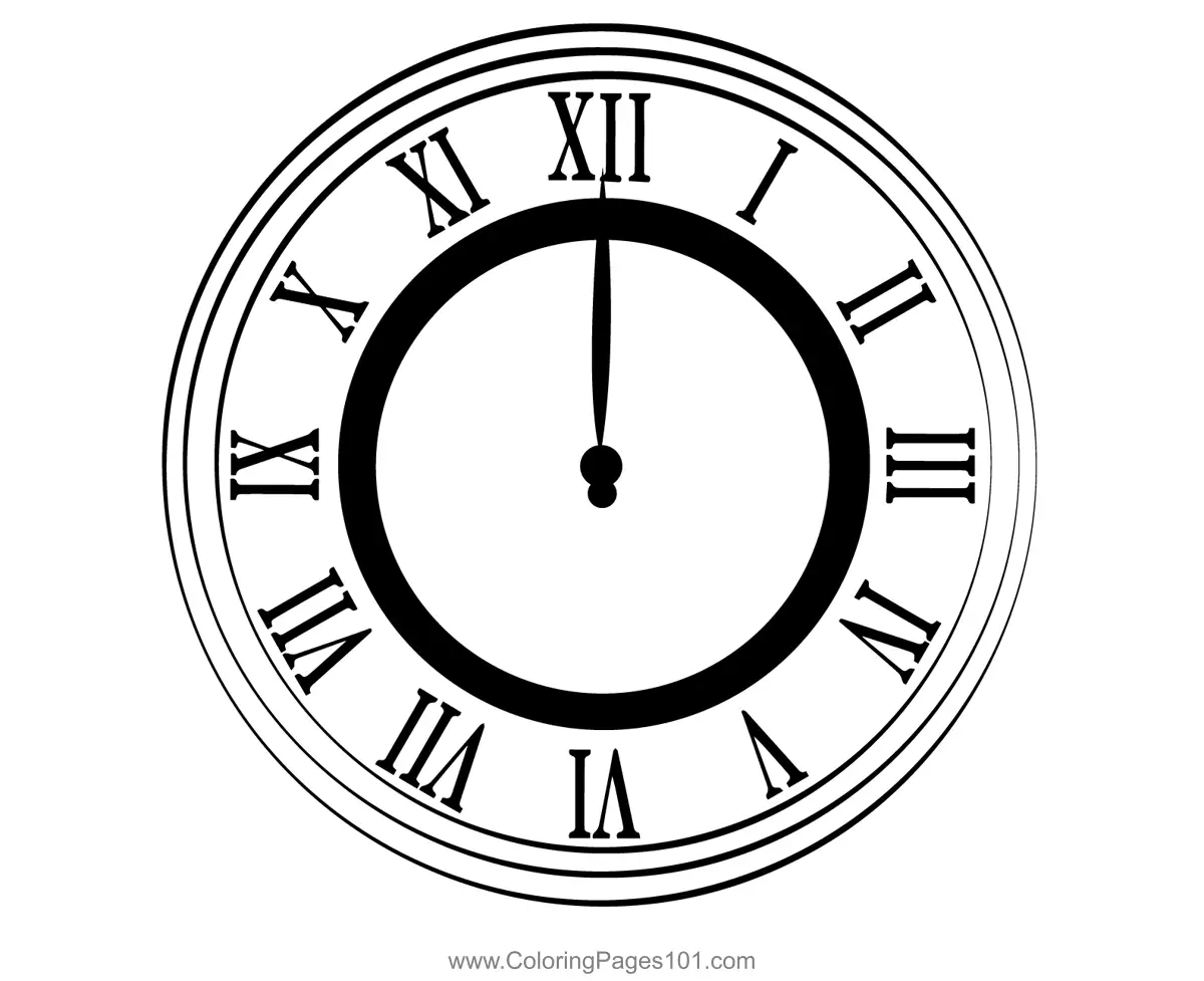 Clocks Coloring Pages 7