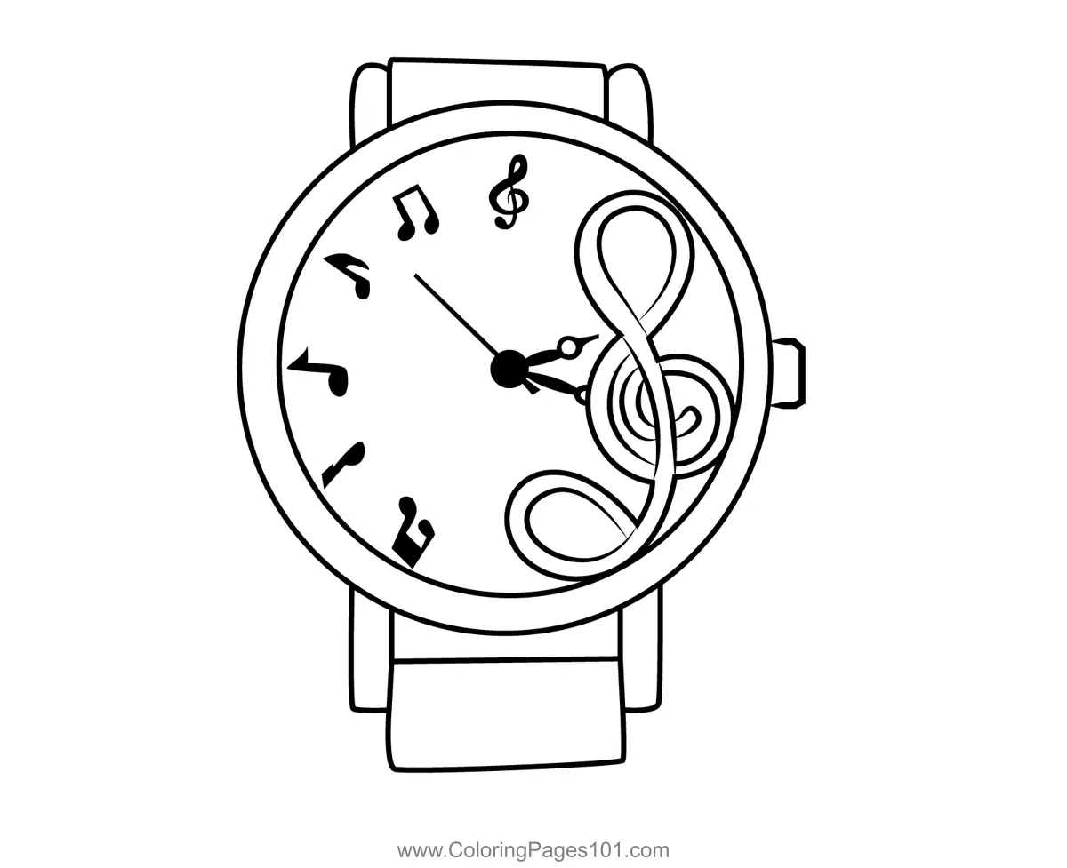 Clocks Coloring Pages 8
