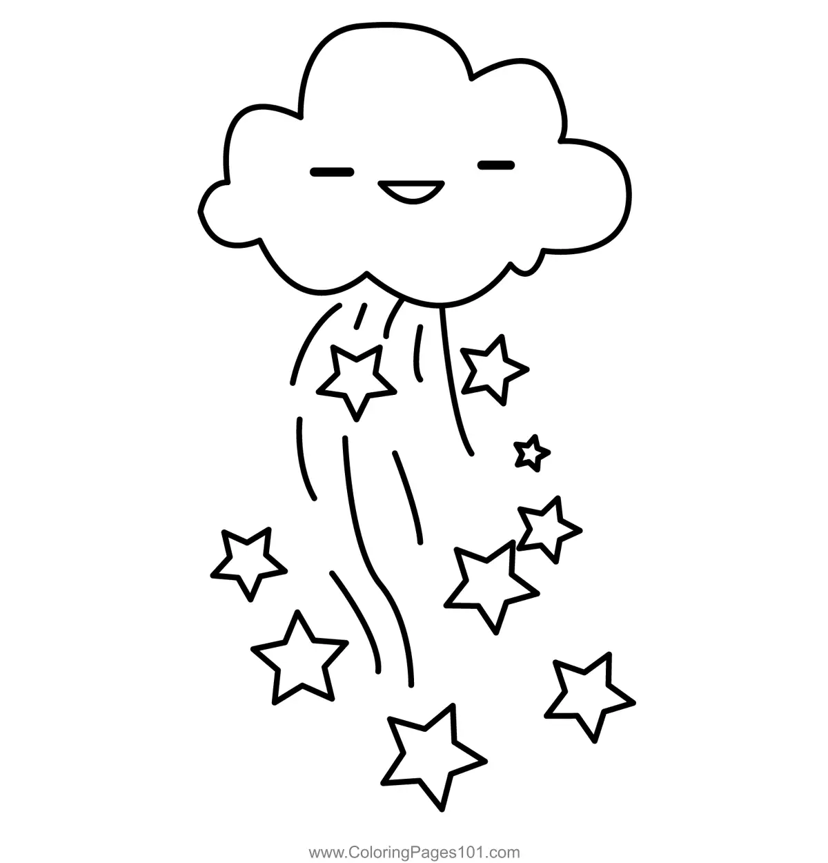 Clouds Coloring Pages