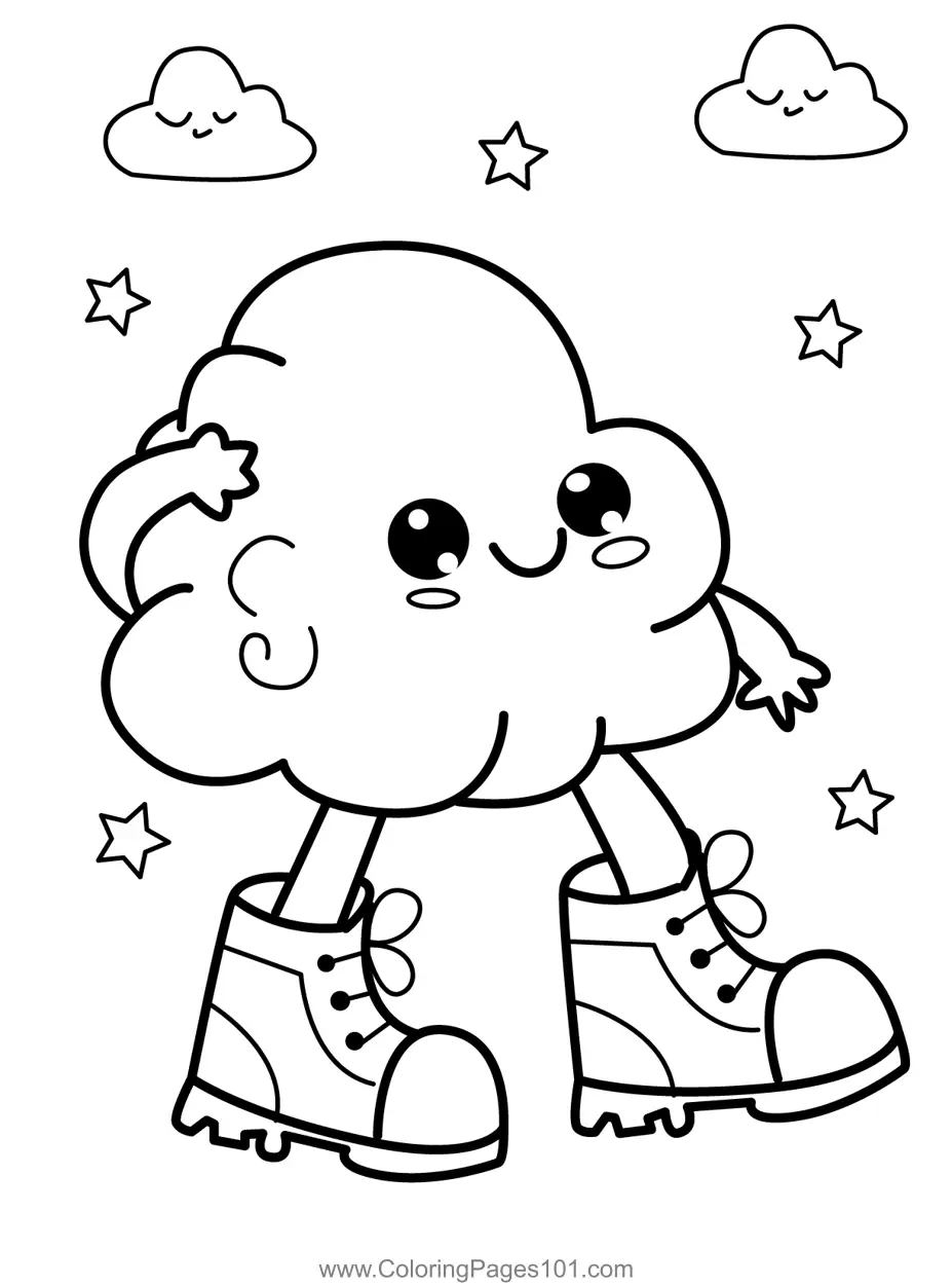 Clouds Coloring Pages 6