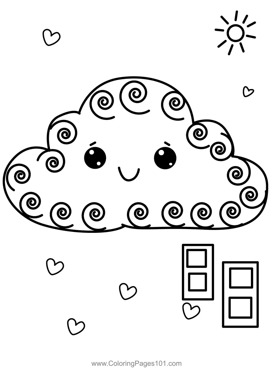 Clouds Coloring Pages 8