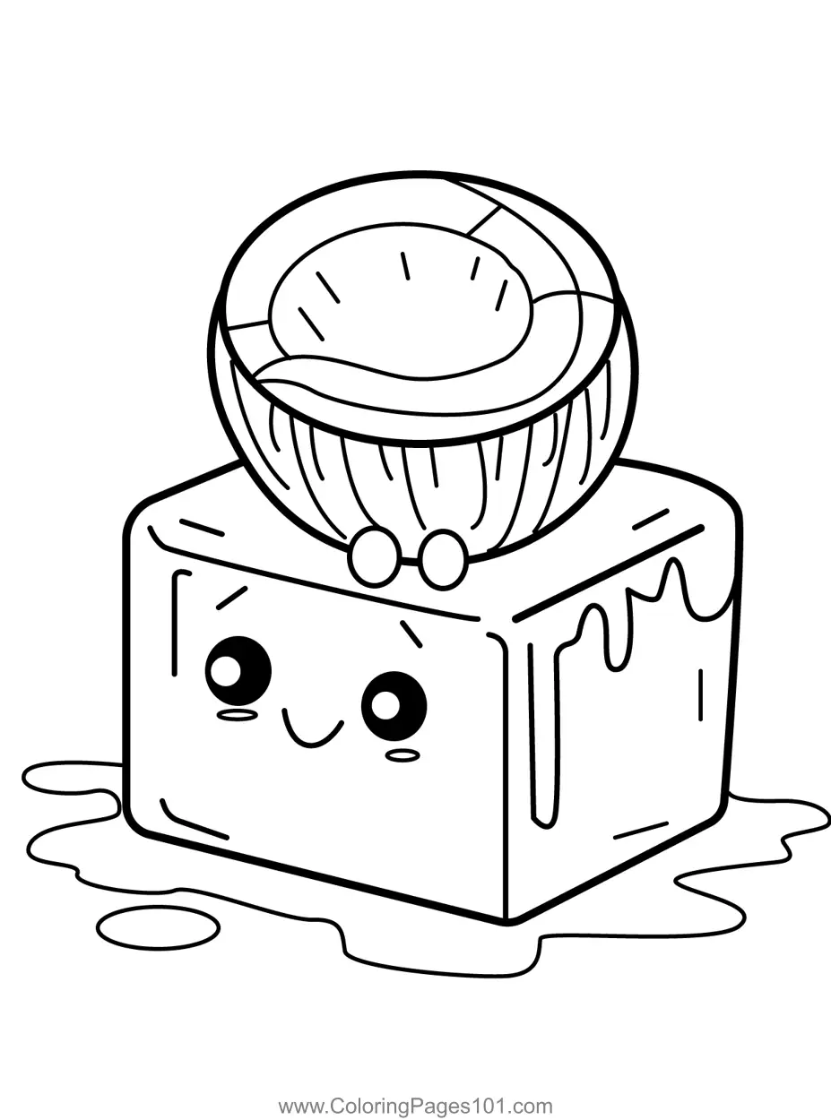 Coconut Coloring Pages 1