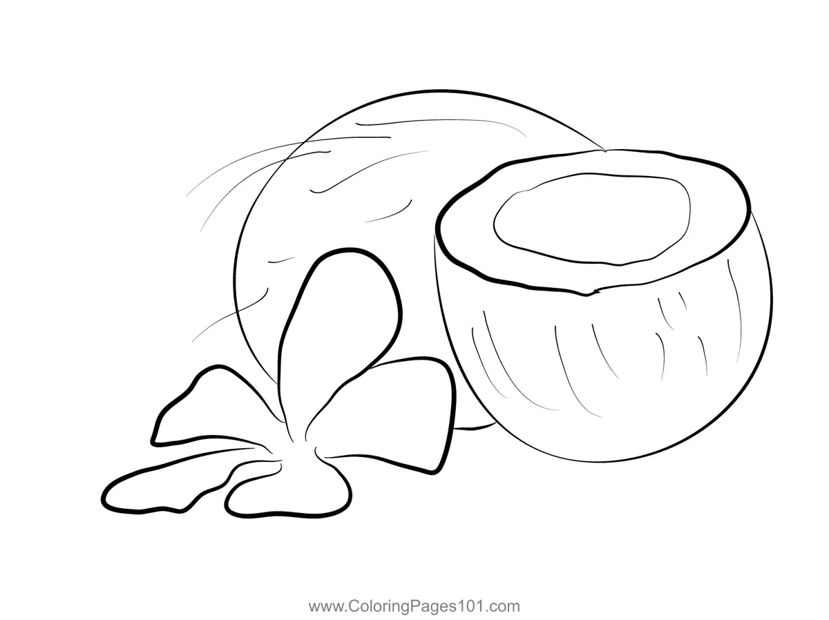 Coconut Coloring Pages 9