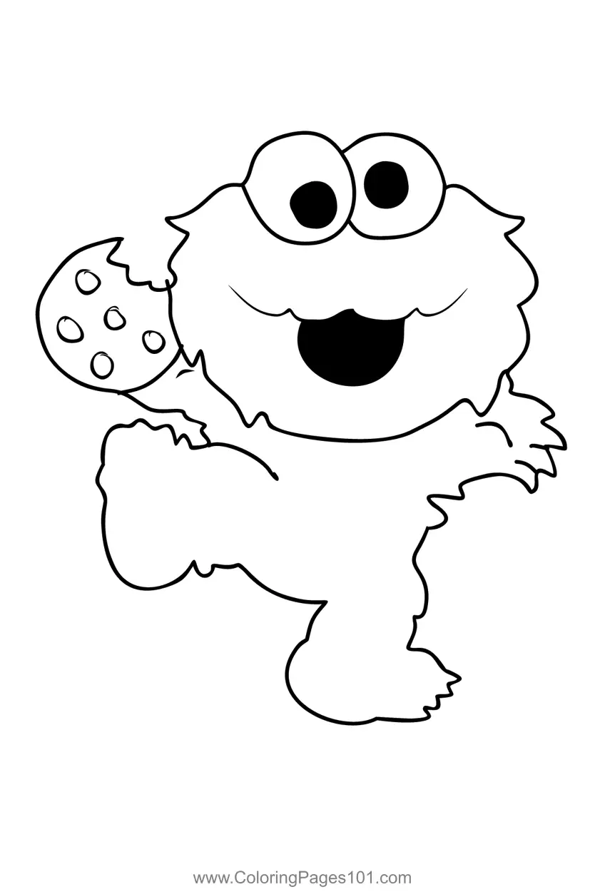 Cookie Monster Coloring Pages 1