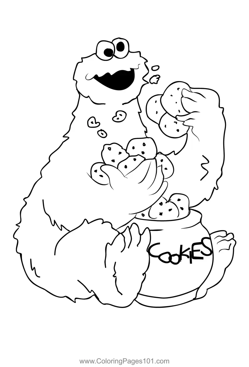 Cookie Monster Coloring Pages 2