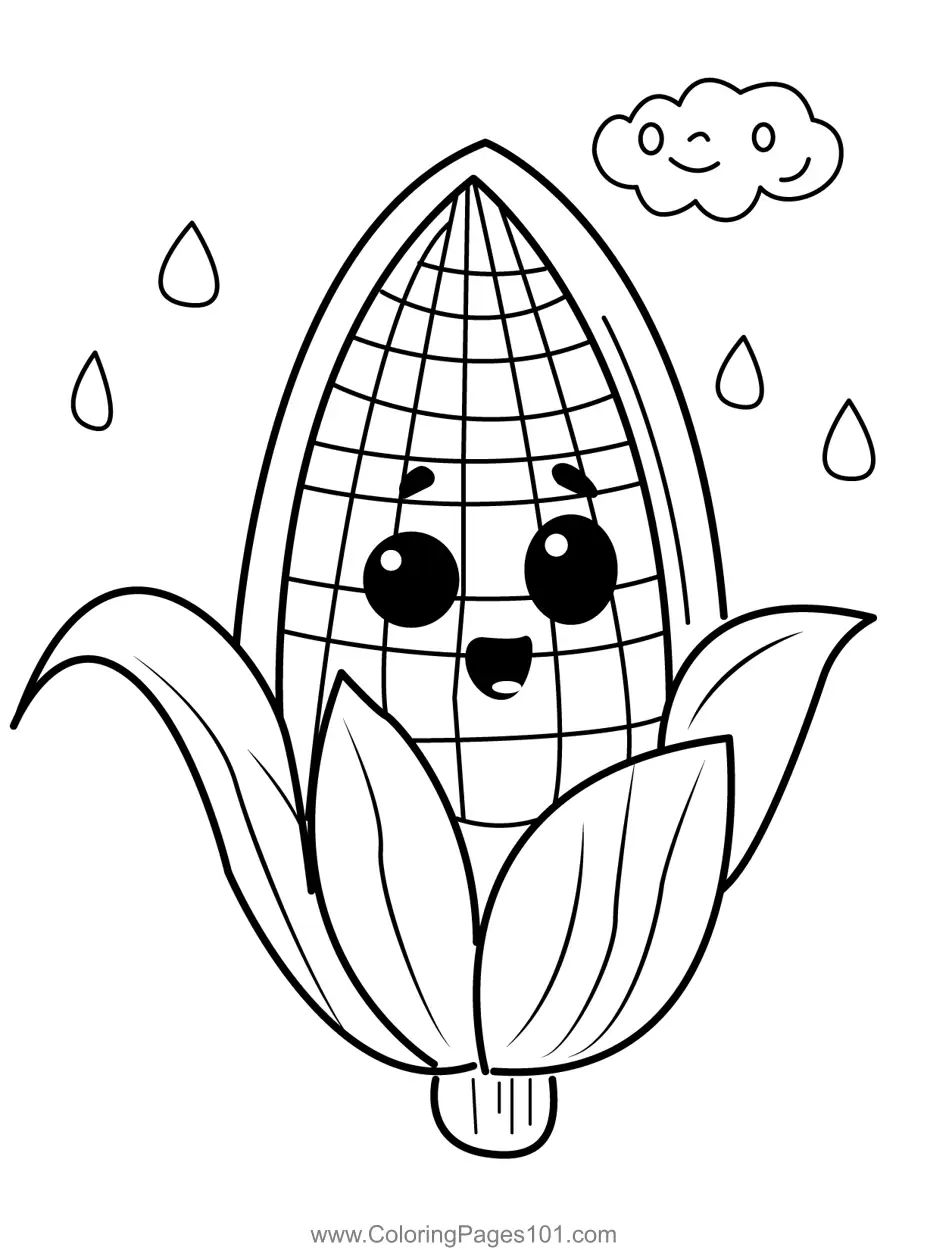 Corn Coloring Pages 1