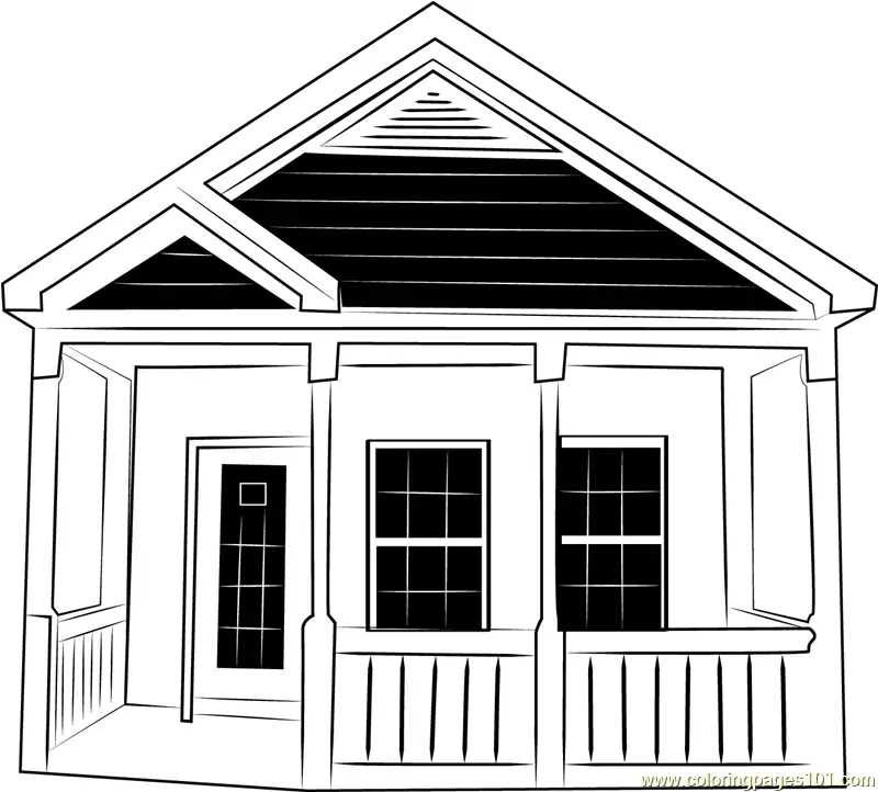 Cottage Coloring Pages 10