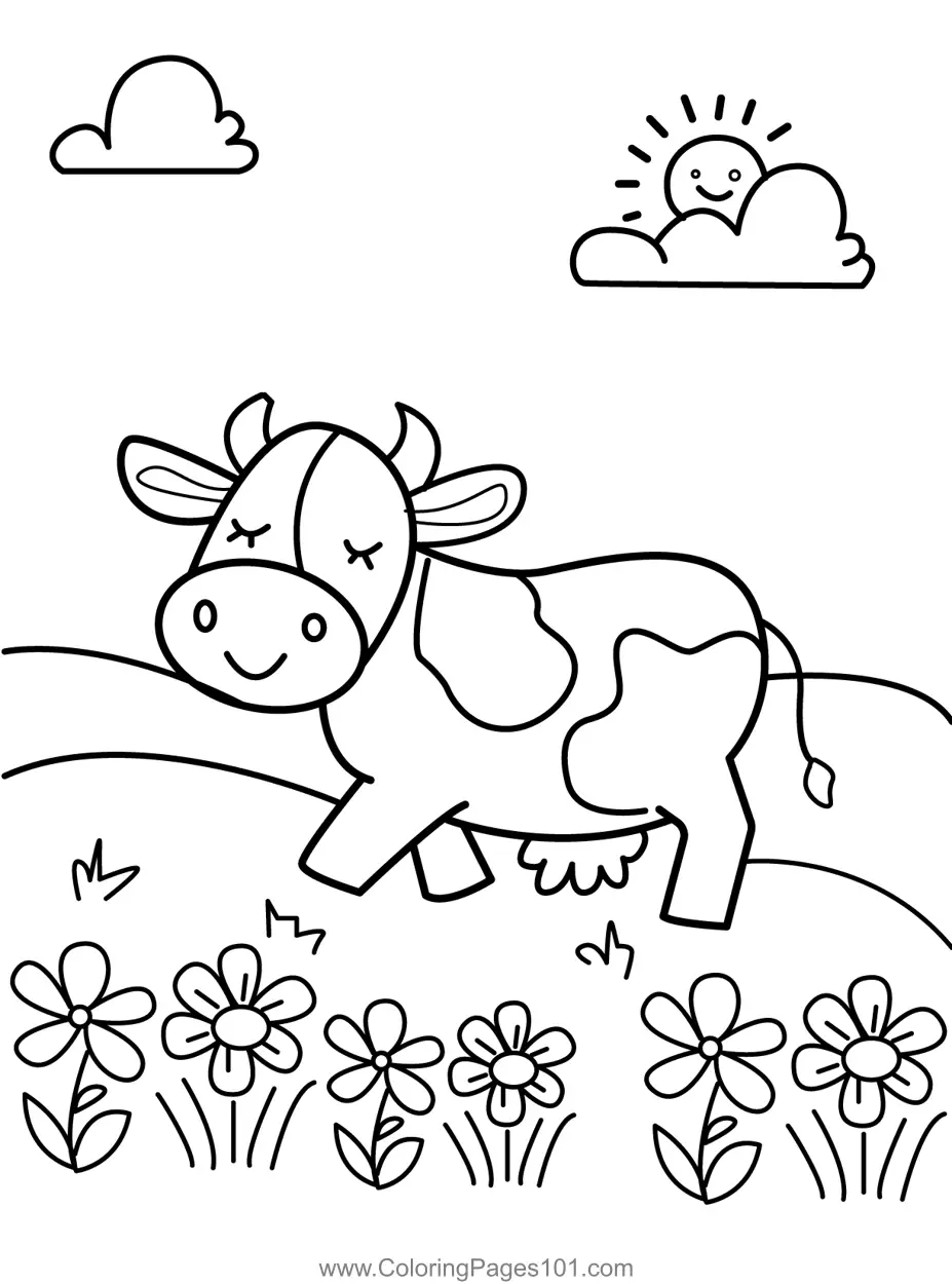Cow Coloring Pages 2