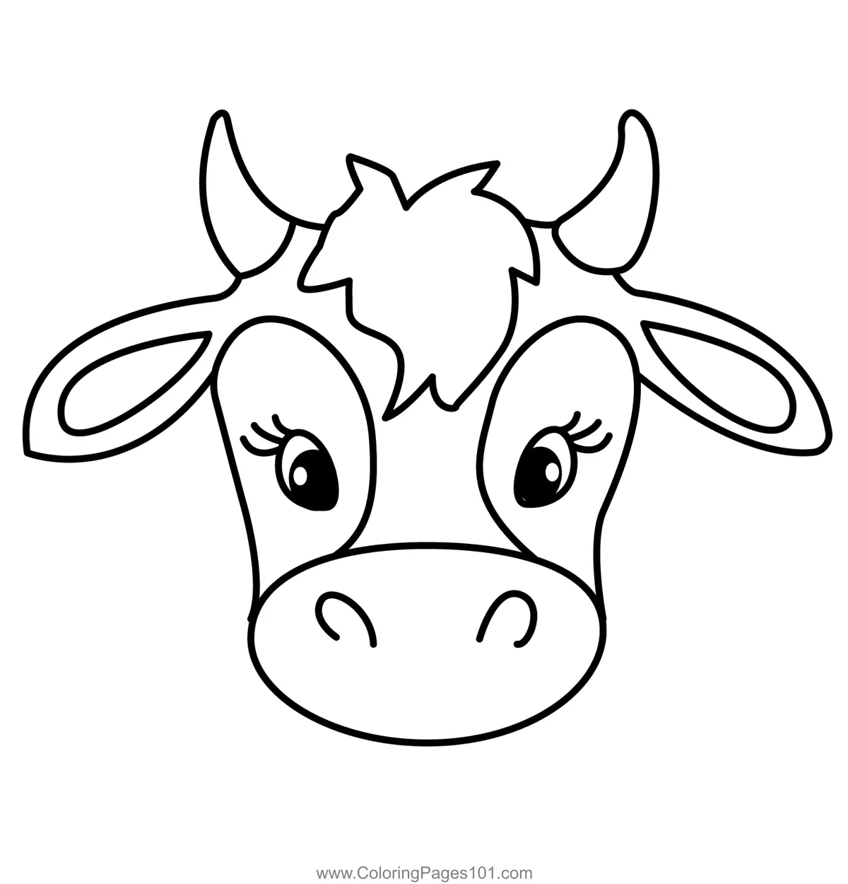 Cow Coloring Pages 3