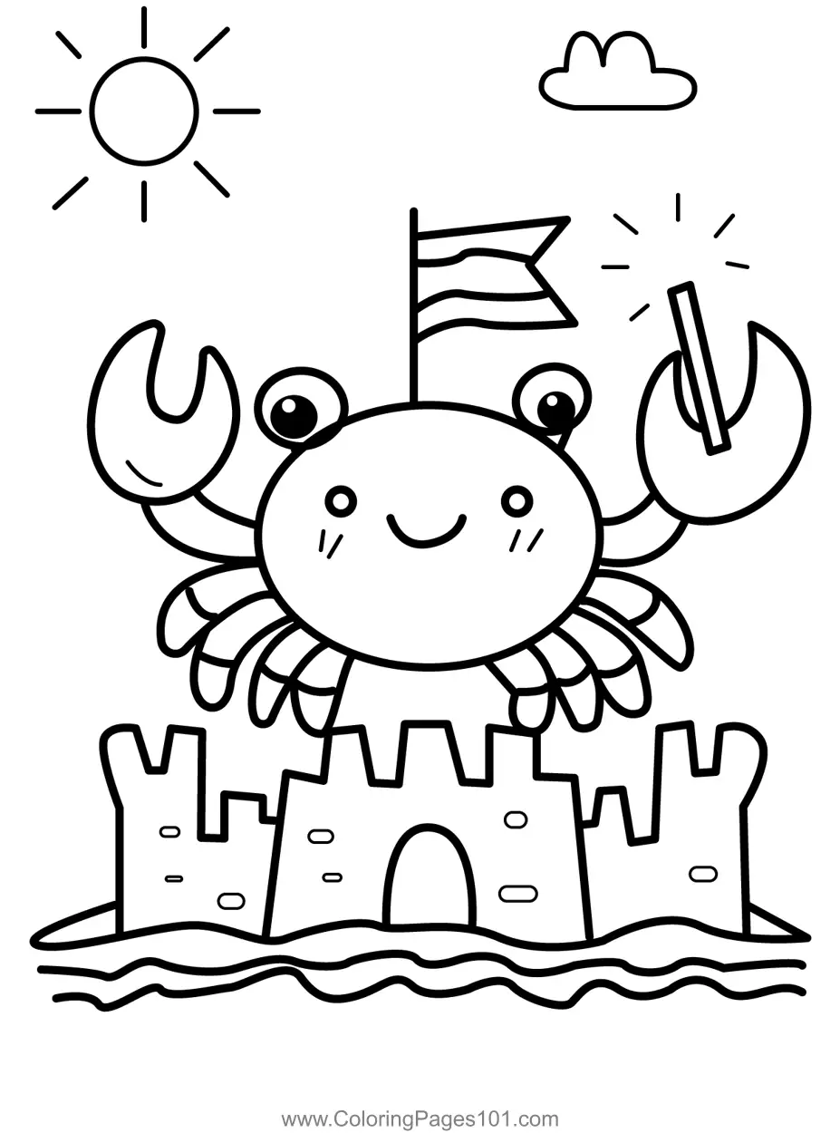 Crab Coloring Pages 3