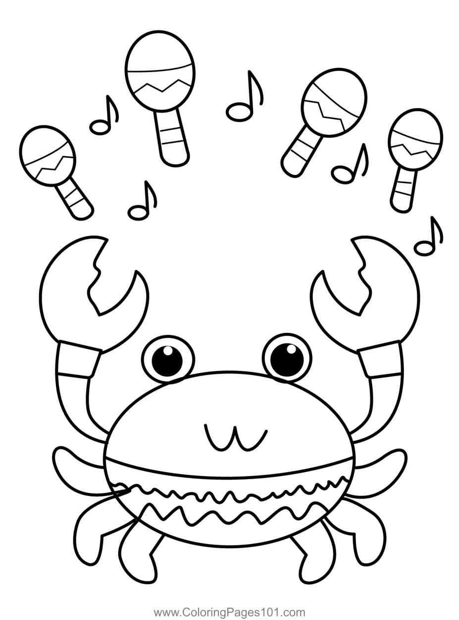Crab Coloring Pages 4