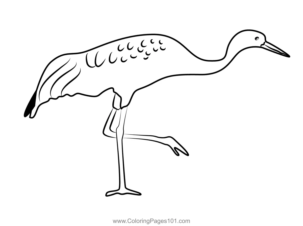 Cranes Coloring Pages