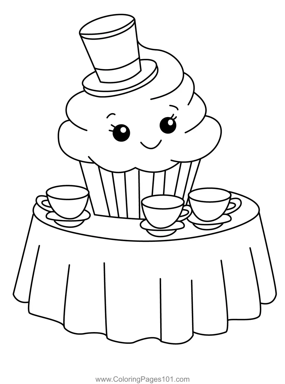 Cupcakes Coloring Pages 1