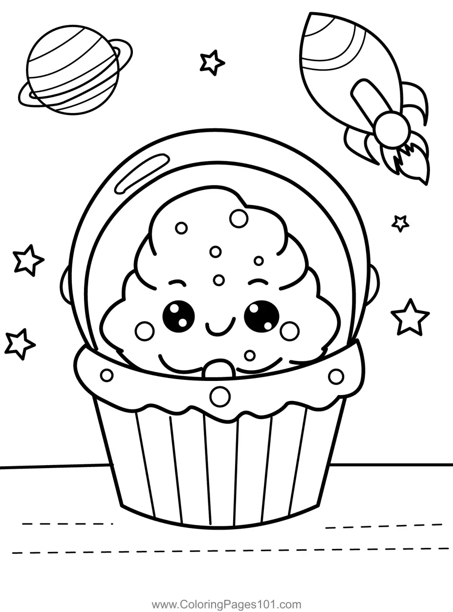 Cupcakes Coloring Pages 3