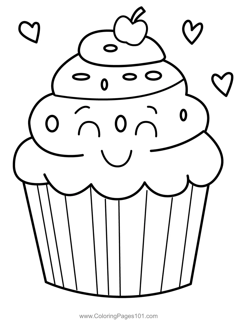 Cupcakes Coloring Pages 4