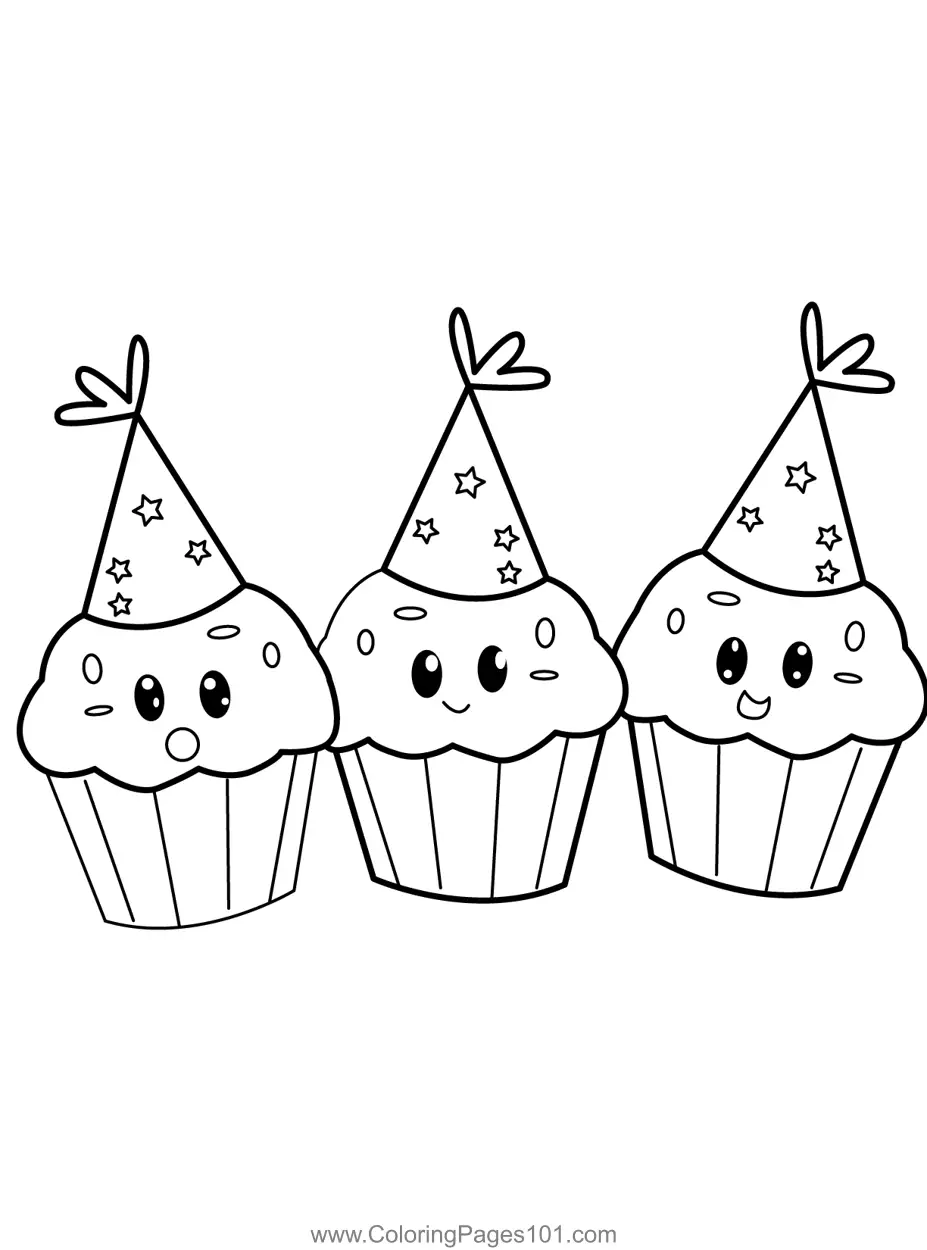 Cupcakes Coloring Pages 6
