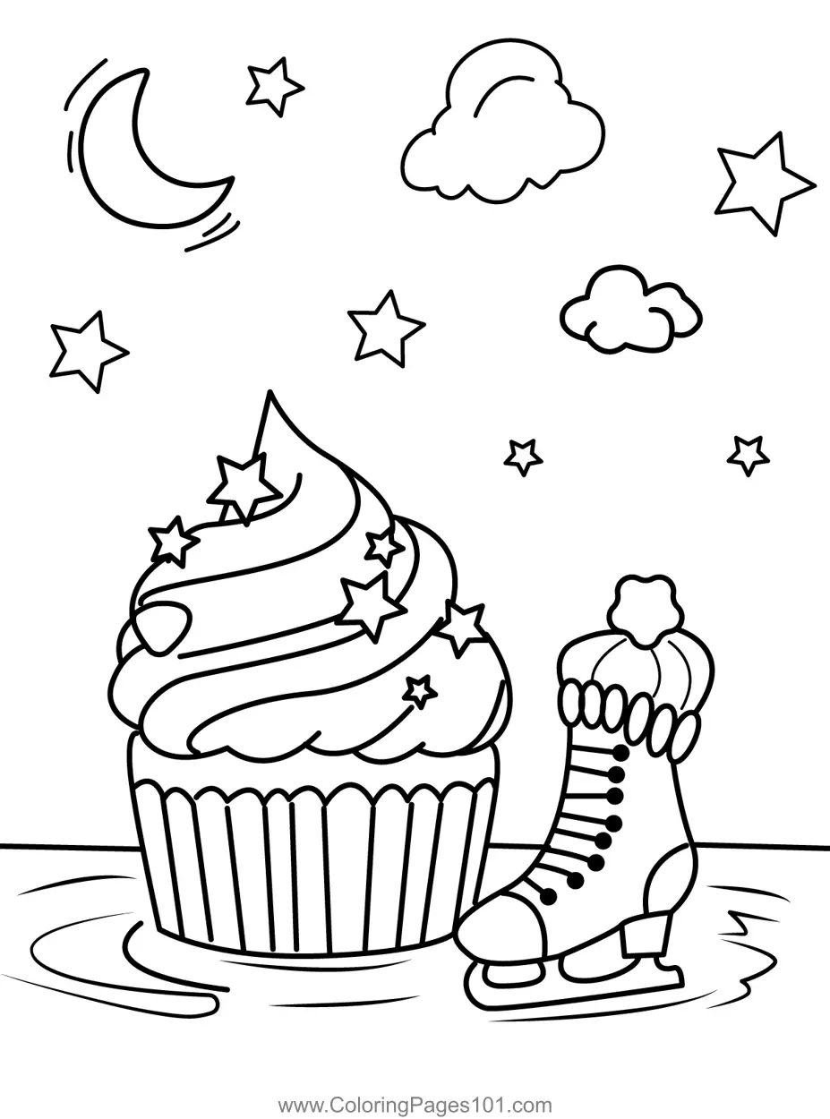 Cupcakes Coloring Pages 7