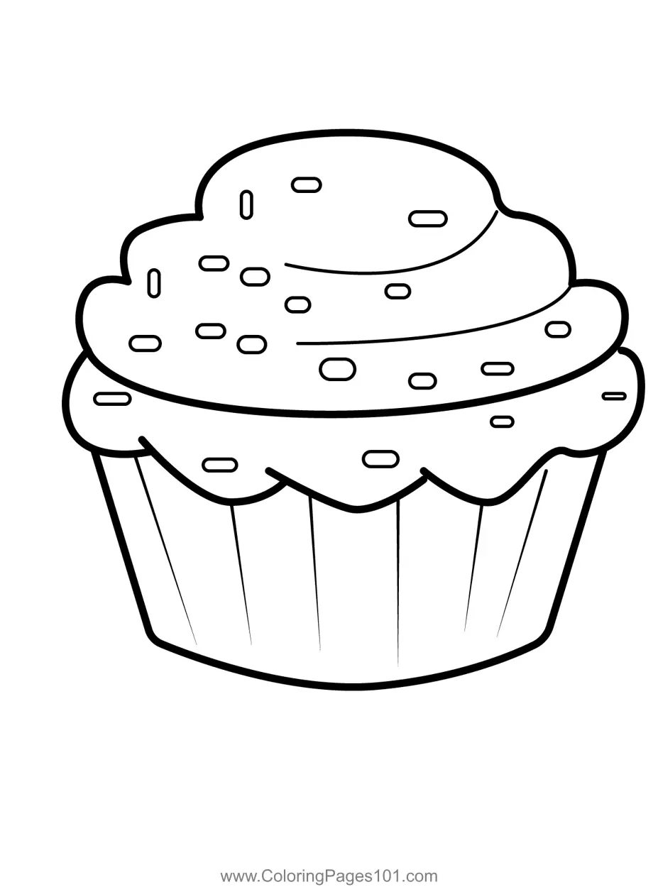 Cupcakes Coloring Pages 9