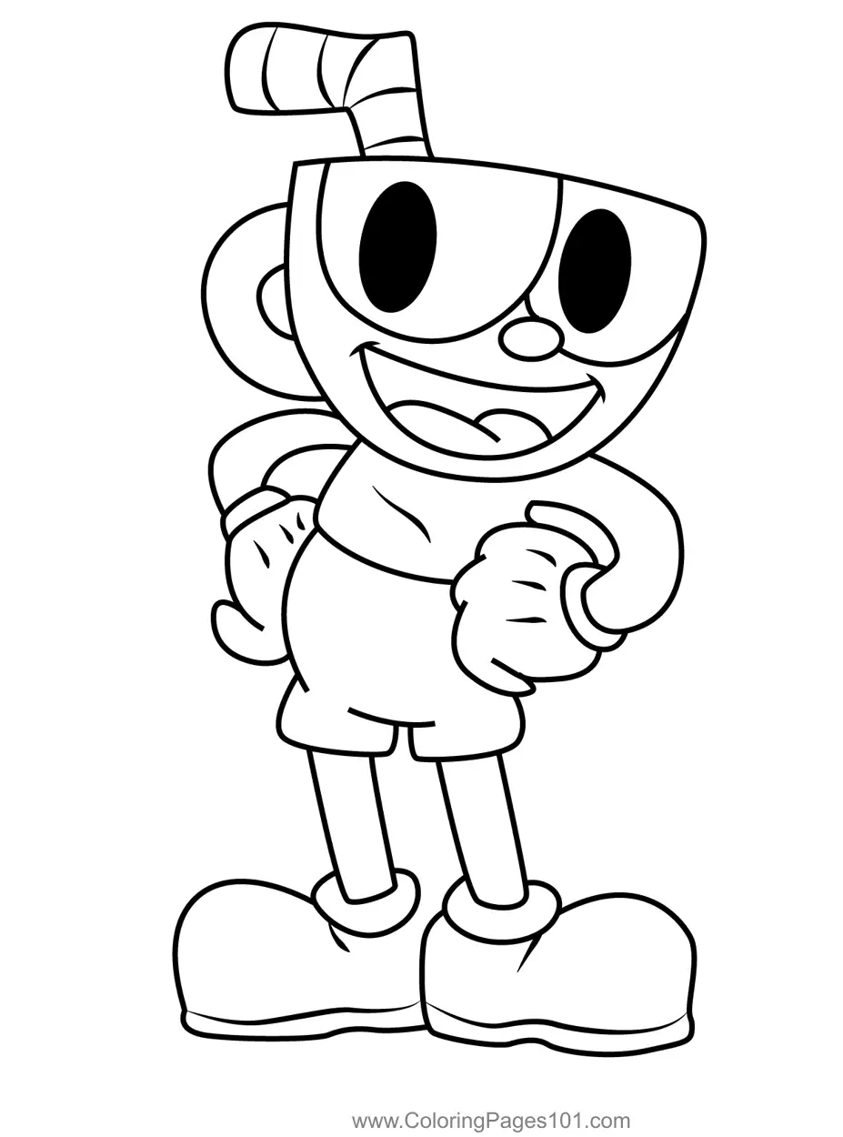 Cuphead Coloring Pages 9