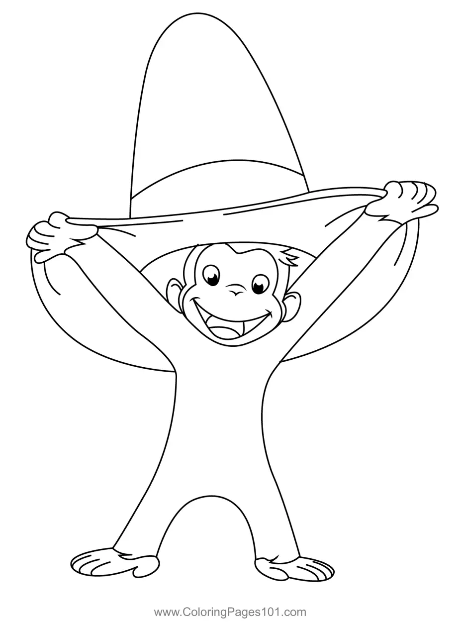 Curious George Coloring Pages 1